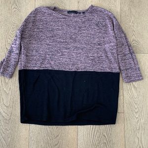 William east 3/4 length block sweater